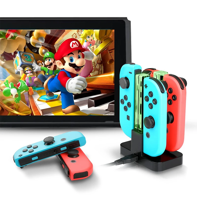 Аксессуары для Nintendo двойное светодиодное зарядное устройство зарядная