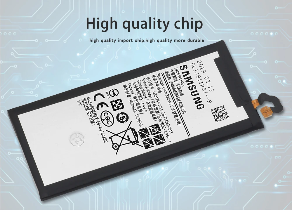 Оригинальная батарея samsung EB-BJ730ABE для samsung Galaxy J7 Pro J730GM J730K SM-J730F SM-J730G SM-J730DS SM-J730FM 3600 мА-ч