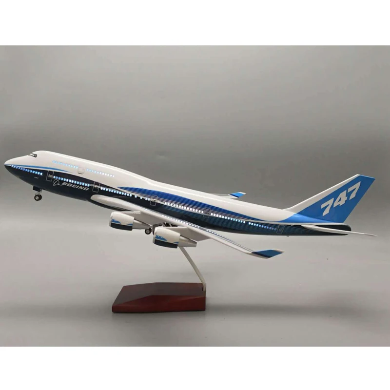 1:150 Boeing самолет B747-400 47 см модель самолета Международная авиационная Модель W свет с колесом литая Смола самолет