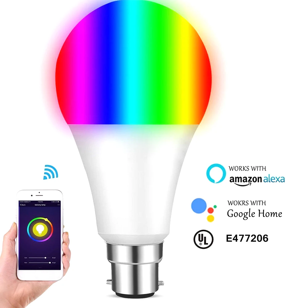LED Bulb LED Lamp WIFI Control RGBW Home Decoration Bedroom Bar Wireless for Amazon Alexa LED Light Bulb Super Bright E27 Party