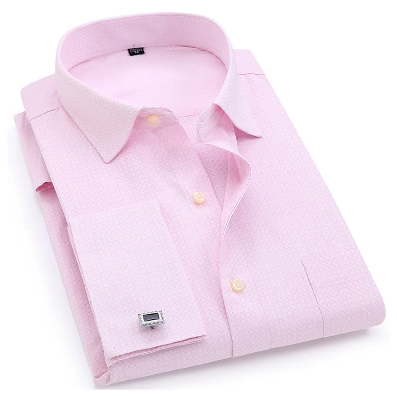 Men French Cufflinks Shirt 2020 New 