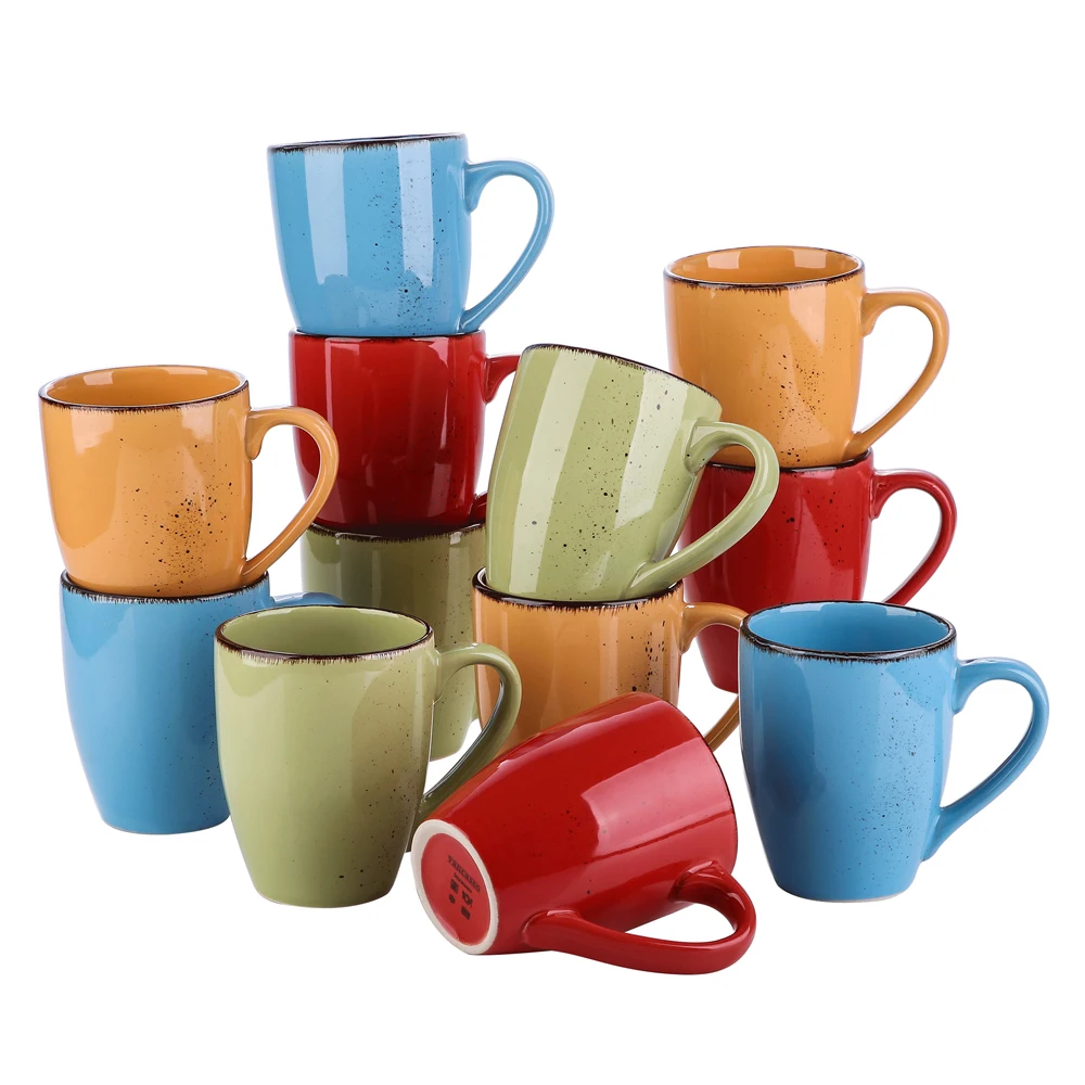 Vancasso Navia-HH 4/8/12 шт Природа винтажный вид Stroneware керамика 350 мл Чай Кофе Молоко Кружка