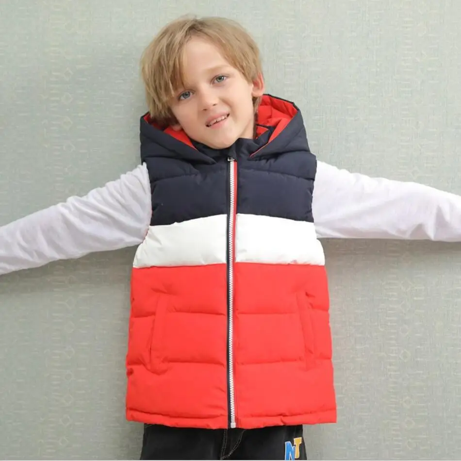 Girls Boys Hooded Vests Children's Down Cotton Coat Autumn Winter Baby Kids Waistcoat Outerwear Clothing Infant Warm Jacket