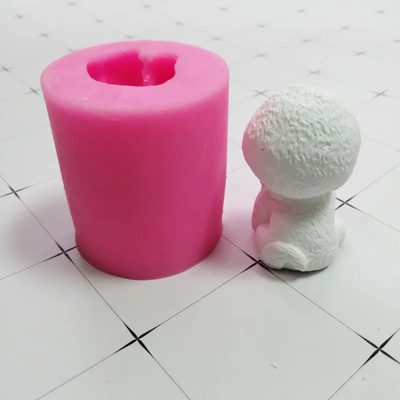 3D милый собака мыло силиконовые свечи формы DIY выпечки инструменты для украшения тортов из мастики желе Конфеты Шоколад полимер