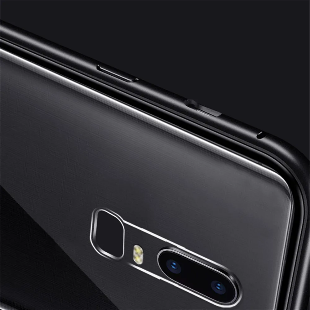 Магнитный адсорбционный металлический корпус из закаленного стекла для Oneplus 6