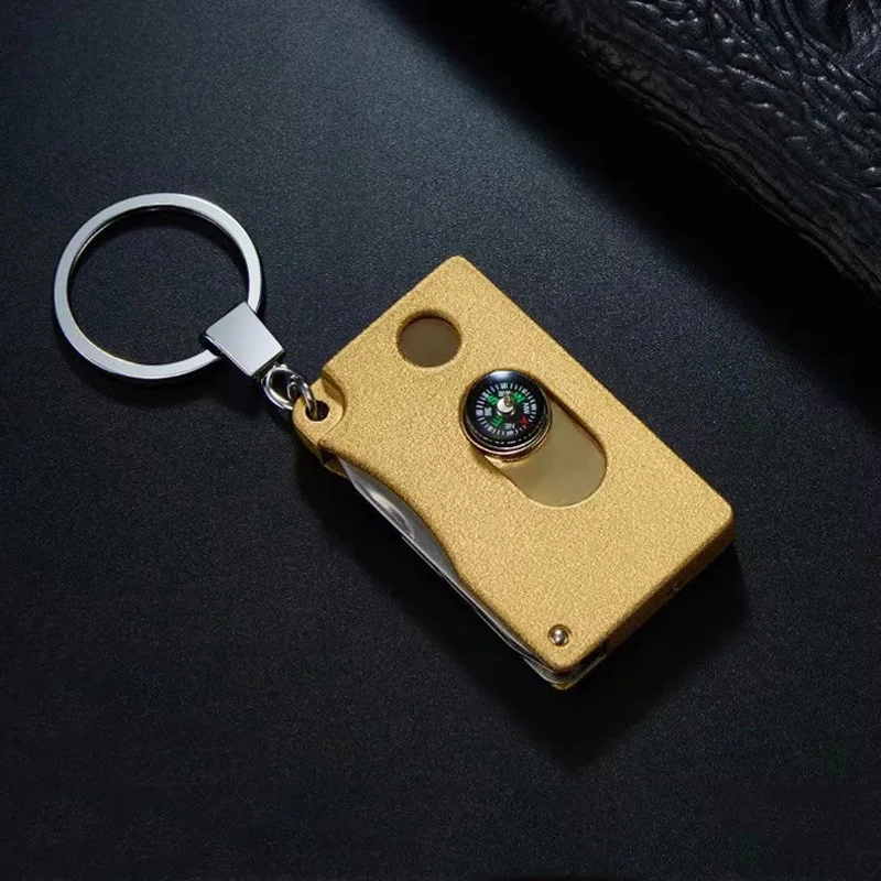 Gold scrub USB перезарядки электронные зажигалки с кольцом для ключей многофункциональная ветрозащитная плазменная зажигалка аксессуары для сигарет мужские гаджеты - Цвет: Gold scrub