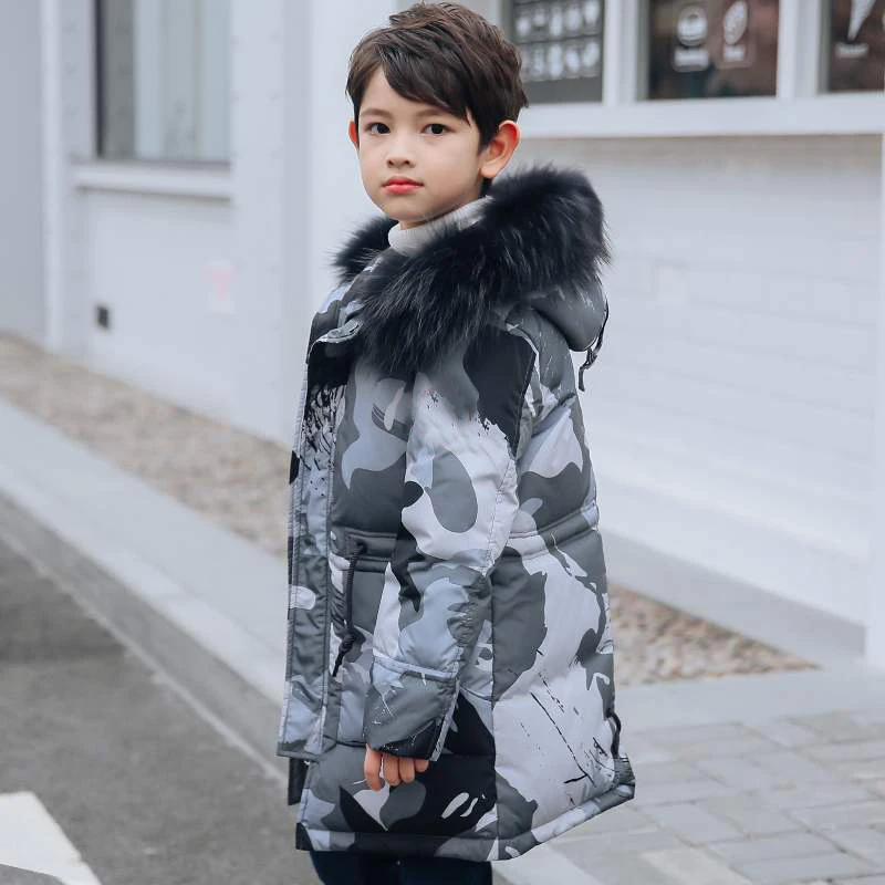 

Parkas for Boy 10 12 years Winter Warmly Down Jackets for Students -30 Children Outerwear