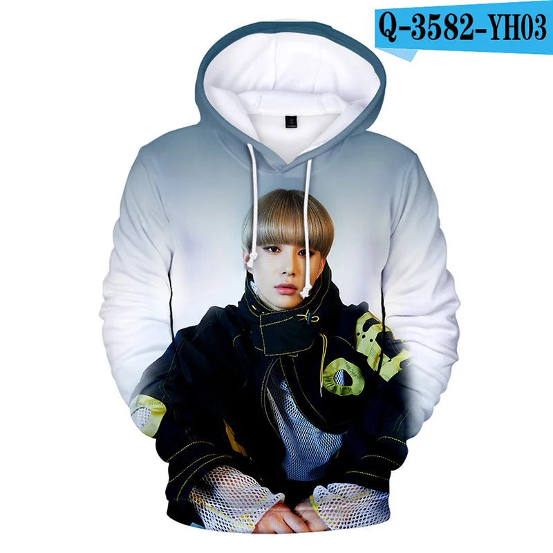 5 Kpop NCT 127 Супер Человеческие 3D толстовки Haechan JaeHyun хип-хоп толстовки для женщин и мужчин Уличная одежда спортивный костюм Повседневный с капюшоном - Цвет: 5