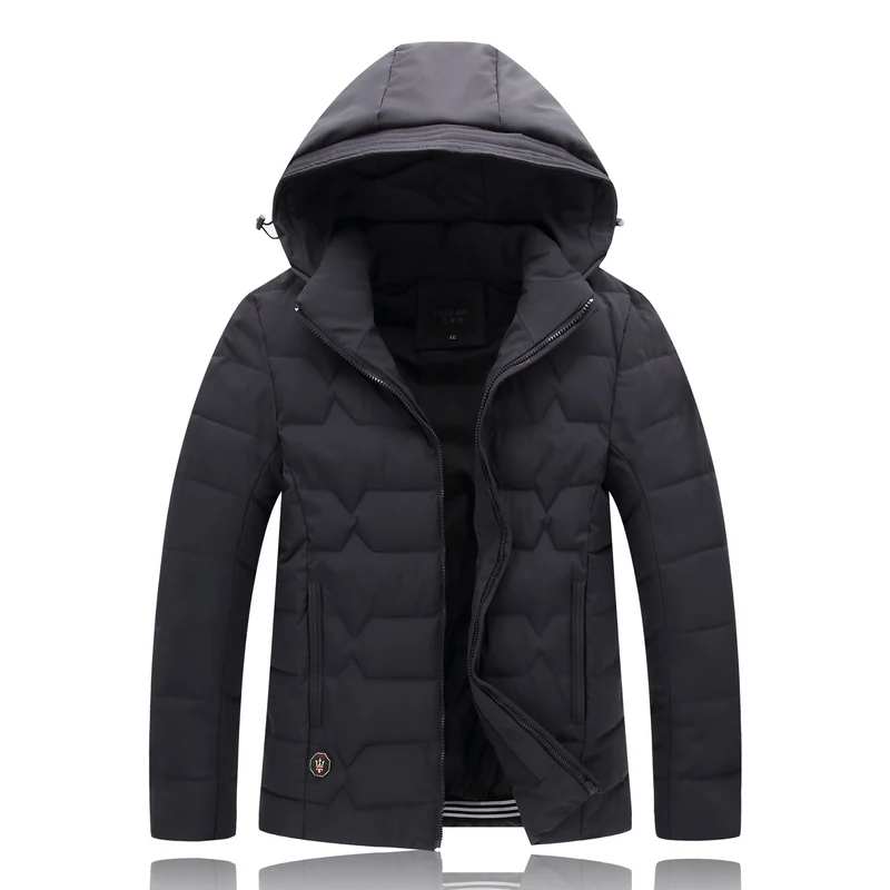 4XL-9XL большой мужской размер зимняя куртка теплое пальто стеганые утепленные парки брендовая одежда Блузон Homme Camperas Hombre Abrigo - Цвет: Серый