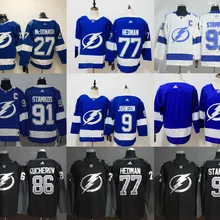 Все сшитые мужские трикотажные изделия Tampa Bay Nikita Kucherov Steven Stamkos Victor Hedman Brayden Point