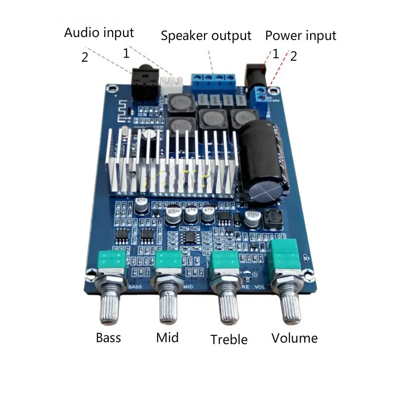 SOTAMIA TPA3116 Bluetooth 4,2 усилитель мощности аудио Плата 50Wx2 двухканальный усилитель звука динамик усилитель с регулировкой тона