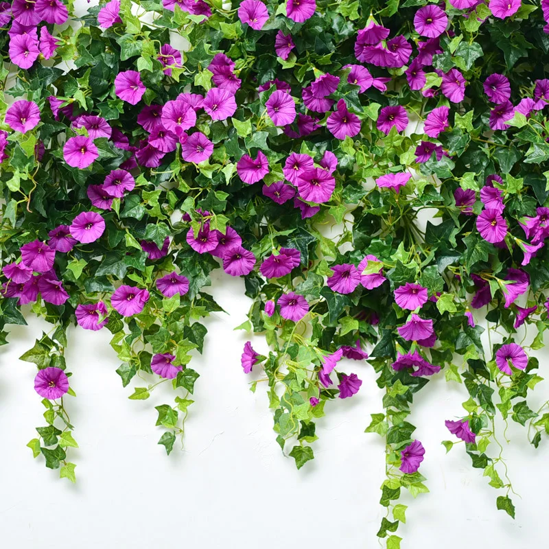 2 pièces de vigne de fleur artificielle 2M/6.5 pieds fausse glycine