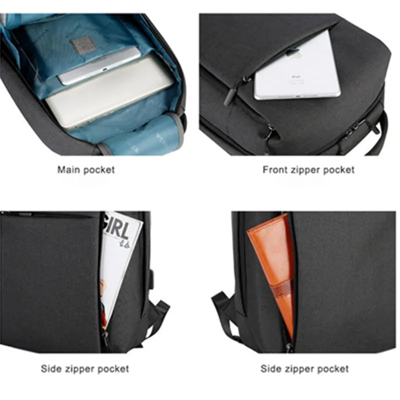Fipilock Casual Smart Fingerprint Lock Mochila Anti-Laptop Bag con USB Fipilock Casual Smart Fingerprint Lock Mochila Anti-Laptop Bag con USB