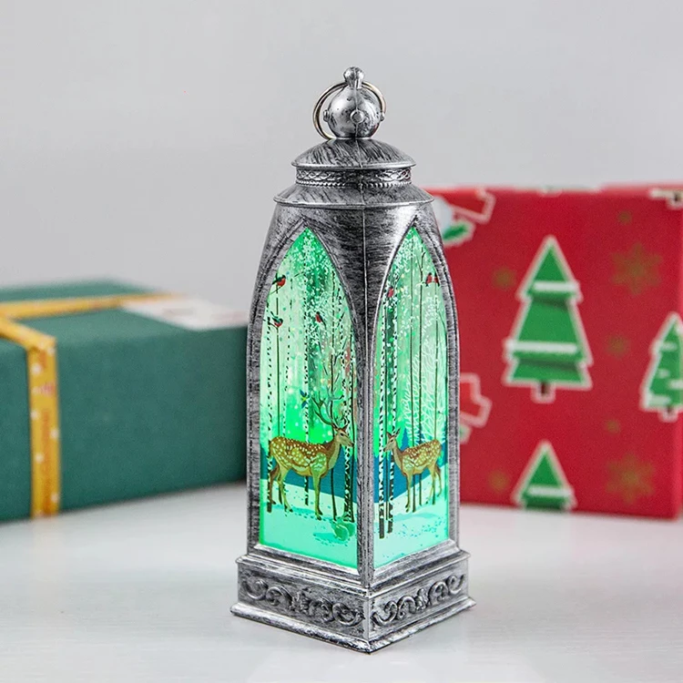 Рождественские украшения-фонари обновленная версия небольшой ночной Светильник с водяными блестками рождественский светильник ing - Испускаемый цвет: Elk