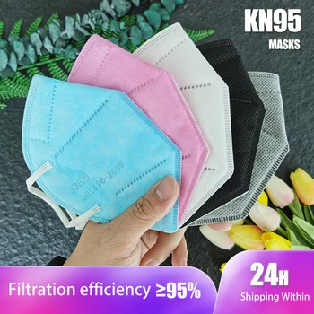 

100pcs KN95 Masks FFP2 Masks mascarillas FFP2 Filter mascarilla Mouth Mask KN95 Mask Dust Protective Masks 12hours shipping