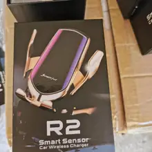 R2 автоматический зажим 10 Вт автомобильное беспроводное зарядное устройство для iPhone Xs huawei LG инфракрасная индукция Qi для дропшиппинг