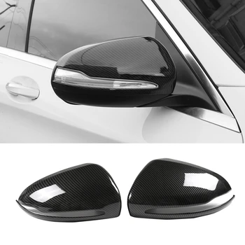 

for Mercedes Benz B C E S GLB GLC Class W205 W213 W253 Carbon Fiber ABS Side Rear View Mirror Cover Trim