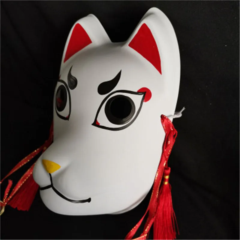 4 Types Anime Demon Slayer: Kimetsu no Yaiba Kamado Tanjirou Cosplay Mask Makomo Mask Sabito Mask PVC Fox Mask Handmade