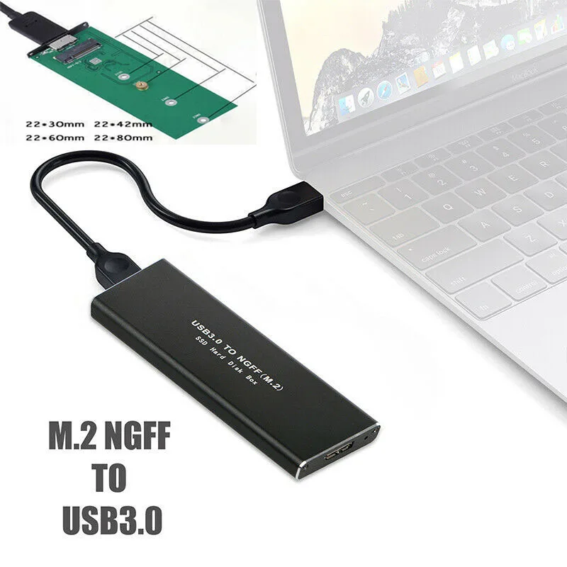 M2 SSD Case Enclosure NGFF Case for M.2 SSD Adapter USB 3.0 to SATA External SSD Converter Caddy 6Gbps For 2230/2242/2260/2280 portable hard disk case