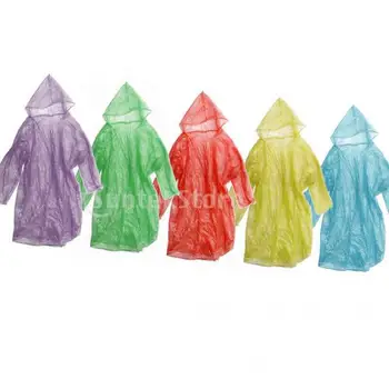 

12pcs Disposable Emergency Adult Hood Raincoat For Camping Hiking Travel