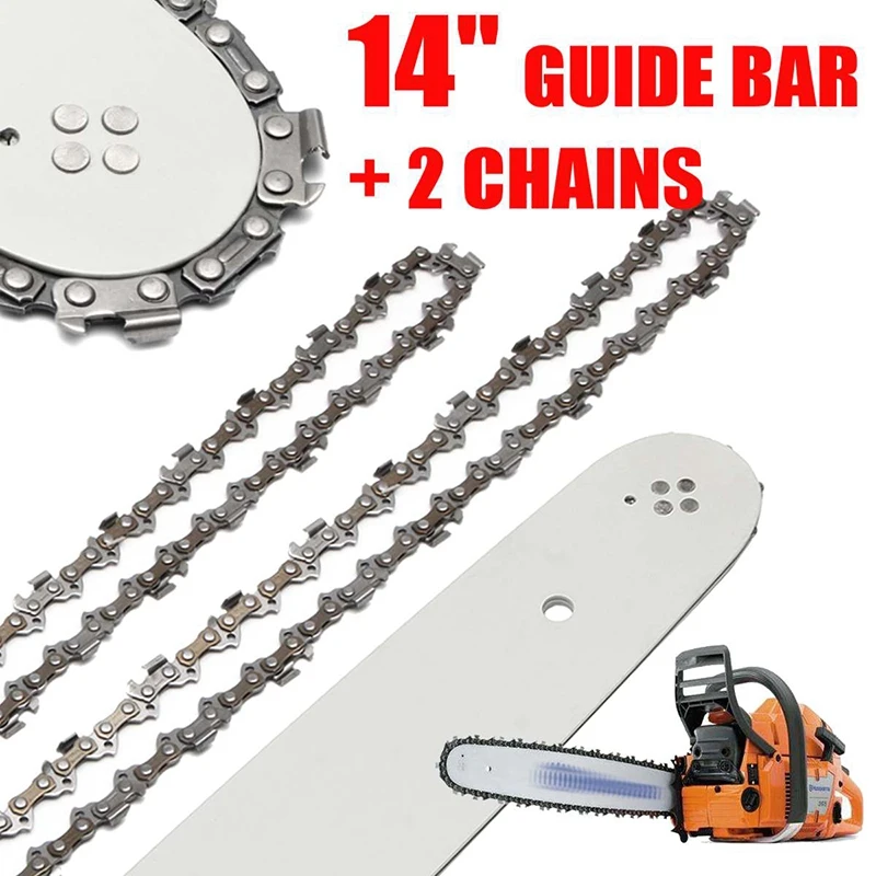 16 Inch Chain Saw Guide Bar with 3Pcs Chains for Stihl 009 012 021 E180 Ms180 Ms190