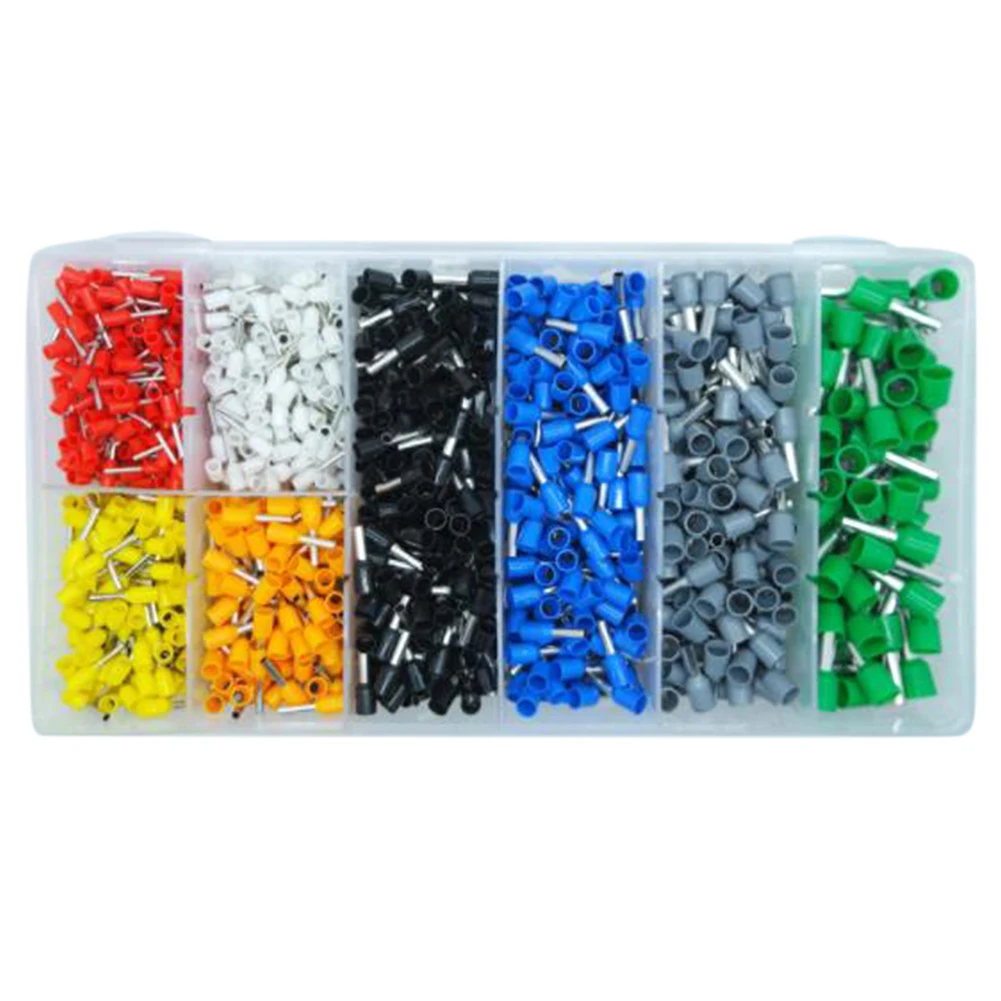 

800pcs Crimp Connector Set Mini Cable Pin End Terminal Wire Assortment AWG 22-10 Professional Insulated Universal Ferrules Home
