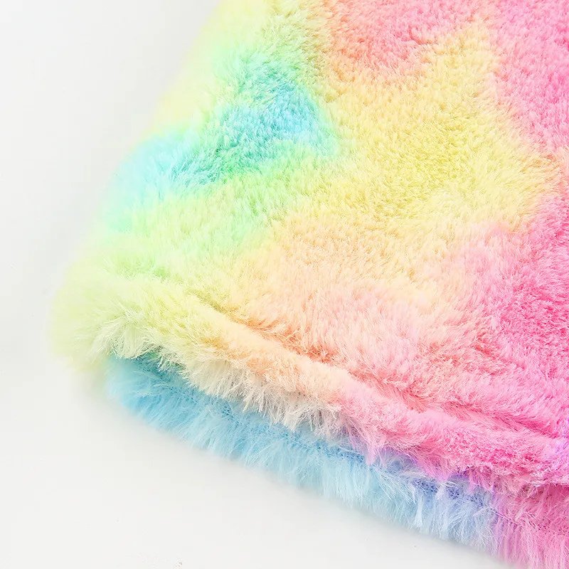 Lychee резинки для девочек Dye Fluzzy женское Укороченное пальто с капюшоном, куртка, теплые зимние женские пальто, топы, повседневные женские куртки на молнии