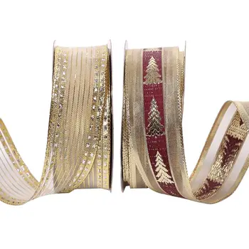 

3.8M Length Christmas Decorative Ribbons Powder Satin Ribbon Craft Ribbons Christmas Tree Decoration Making Bows
