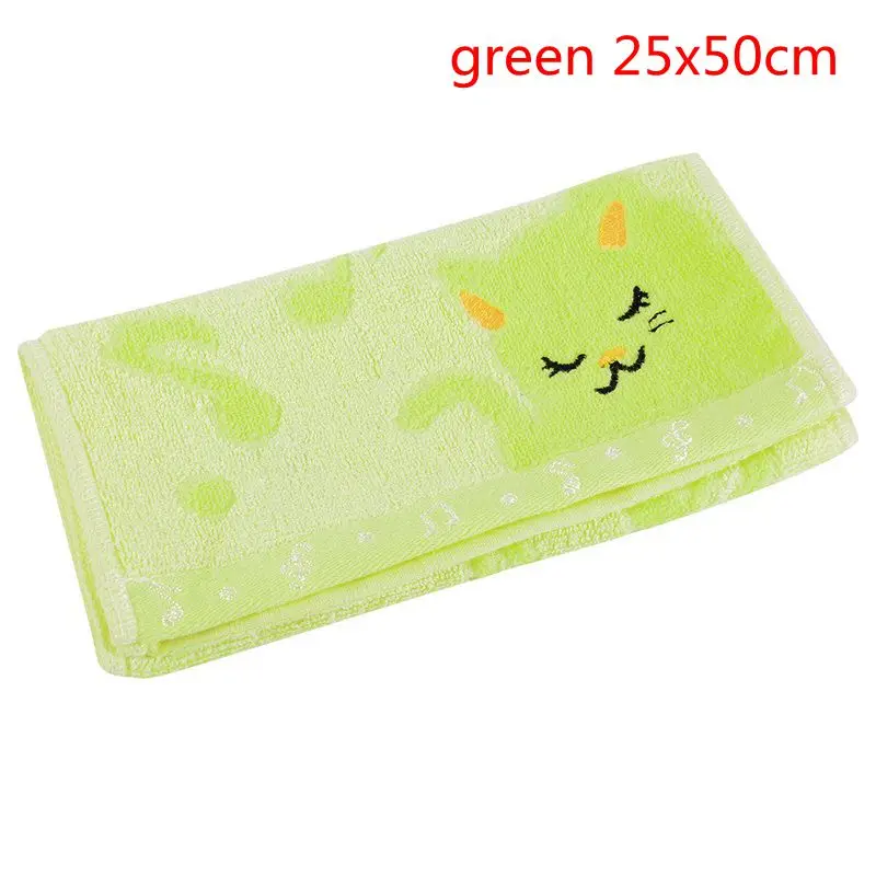 green 25x50cm Juneiour набор полотенец с вышивкой лаванды хлопчатобумажные полотенца для лица банное полотенце для взрослых мочалки высокоабсорбирующие полотенца s - Цвет: green 25x50cm