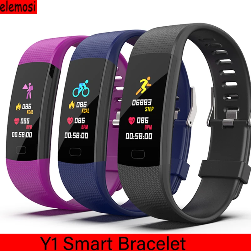

Y1 Smart Watch IP68 Waterproof Smart Bracelet IP68 Waterproof TELEC Smart Reminder Heart Rate Color Screen FOR MIUI IOS ANDROID