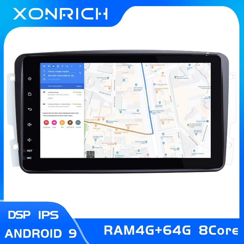 Best IPS DSP 2 din Android 9.0 Car Multimeida Player For Mercedes Benz CLK W209 W203 W463 W208 DVD GPS Naviagtion Radio Stereo4GB RAM