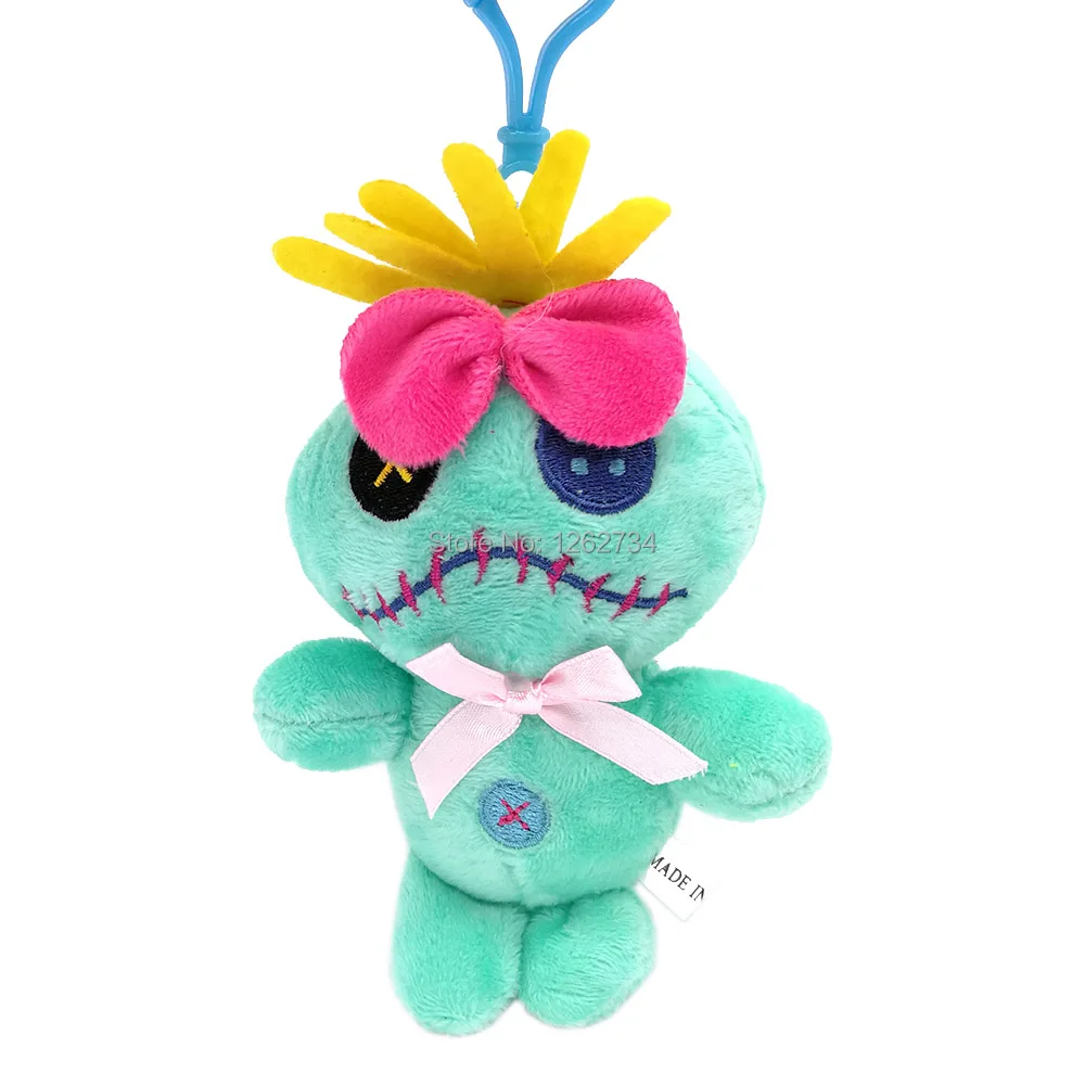 10/Lot 5 Styles Lilo & Stitch Scrump Stitch Angel Pink 10-11.5CM Plush Keychain Pendant Figure Toy Retail