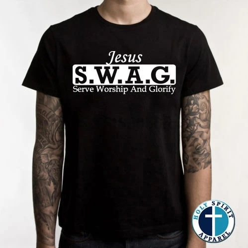 JESUS SWAG T-SHIRT SERVE WORSHIP SHIRT RELIGIOUS TEE PRAY BIBLE T |