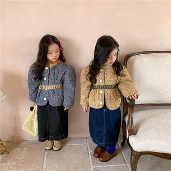 

Flower Quilted Cotton Padded Girls Warm Jacket Broken Flower Toddler Boys Round Neck Thicken Coat Infant Baby Girls Winter Cloth