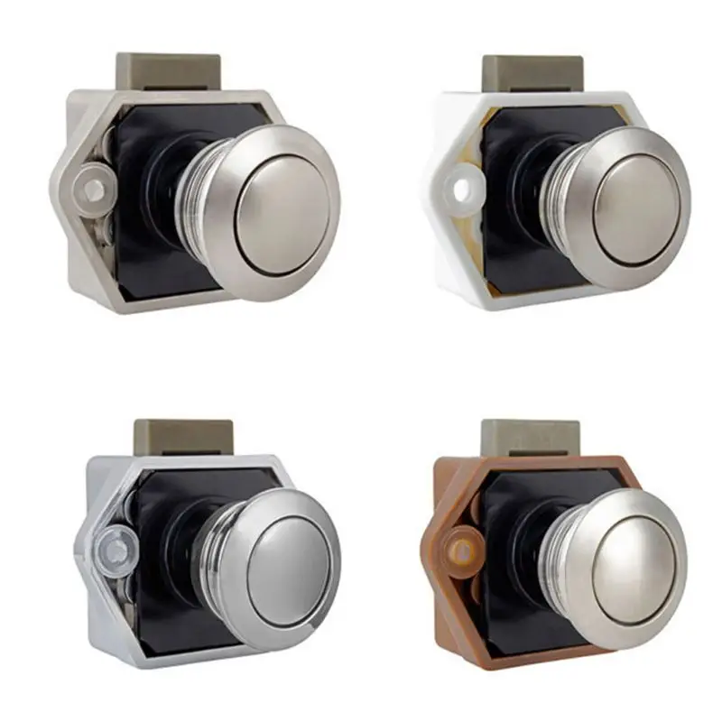 Diameter 20mm Camper Car Push Lock RV Caravan Boat Drawer Latch Button Locks For Furniture Hardware#917