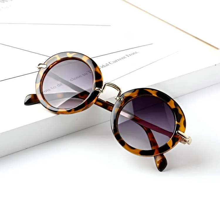 Новые популярные металлические очки для девочек и мальчиков, анти-УФ дикие Модные солнцезащитные очки, пляжные очки Винтажные Солнцезащитные Очки - Цвет: Оранжевый