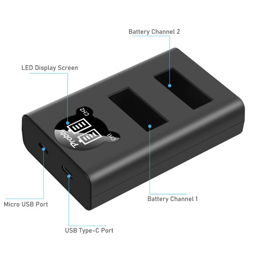 Caméra Action 4K 30fps avec Batterie et Chargeur - Lot Multiple