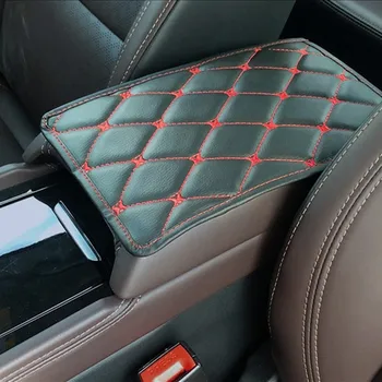 

Car PU Soft Leather Auto Center Control Armrest Box Cover Seat Protective Pad Mat Cover Cushion ArmRest Auto Car Accessories