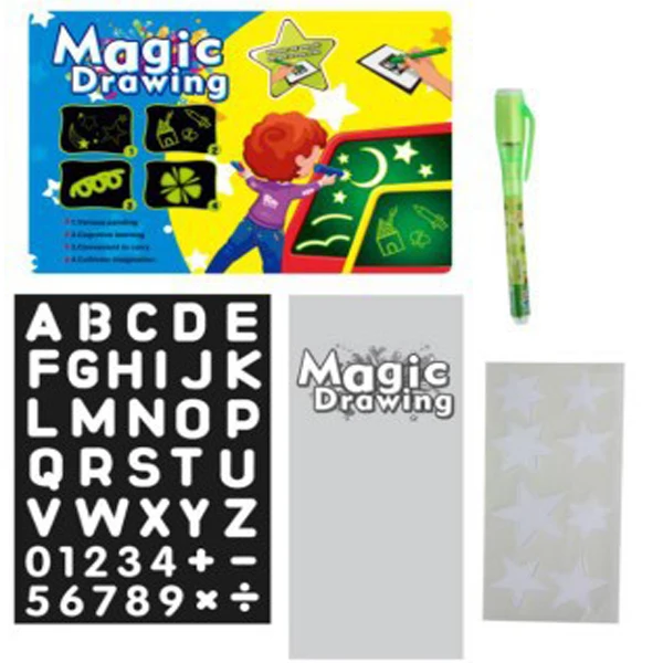 Светодиодный светящийся светильник, доска для рисования граффити, планшет для рисования, волшебная доска для рисования, светильник для рисования детей, забавная развивающая игрушка - Цвет: A4 English Version