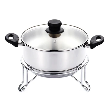 

New Fashion Kitchen Chrome-Plated Pot Rack Shelf Steamer Rack Insulation Soup & Stock Pot Holder Storage kitchen tool