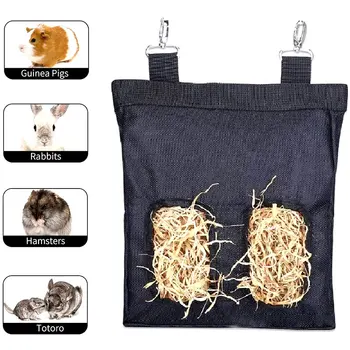 

Hay Bag Hanging Feeder Sack Holder Feeding Supply For Rabbit Guinea Pig Chinchilla Small Animals Pet Cage Accessories