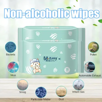 

Hand Health Care Antibacterial Wet Wipe Tissue Clean 20 Wipes/Pack Home disinfectant antibacterial wet wipe portable tissue