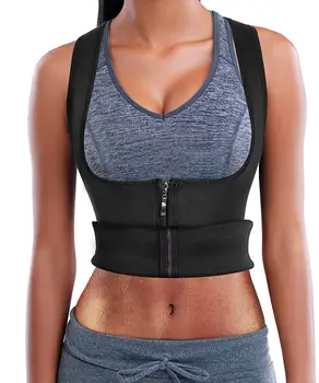 

Black Shapewear Slimming Thermo Belt Neoprene Body Shaper Push Up Vest Sweat Tummy Belly Girdle Sauna Waist Trainer Corset Top