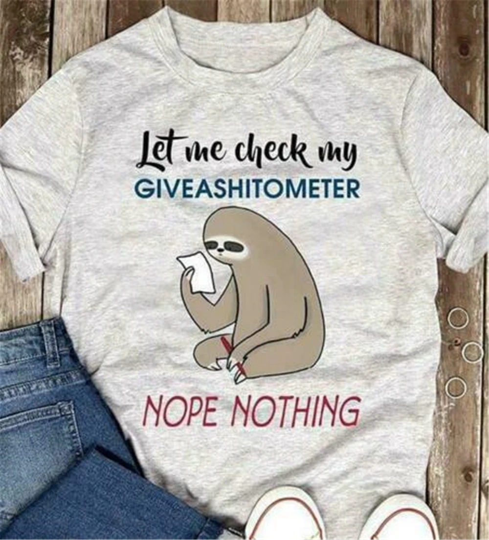 Мужская хлопковая футболка с короткими рукавами надписью lloth Let Me checking My Giveashittometer