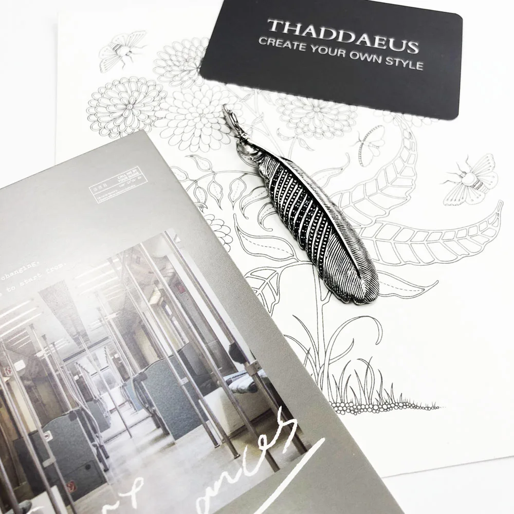 Кулоны Филигранное перо 2019 новые модные ювелирные изделия Европейская бижутерия