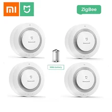 Xiaomi detector de fumaça honeywell sensor alarme incêndio audível & visual trabalho alarme com gateway 2 casa inteligente controle remoto app