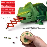 2.4G Remote Control Chameleon Lizard Pet Intelligent Electronic Parent Child Game Toy High Simulation Tail Swing Eat Insect Gift 1