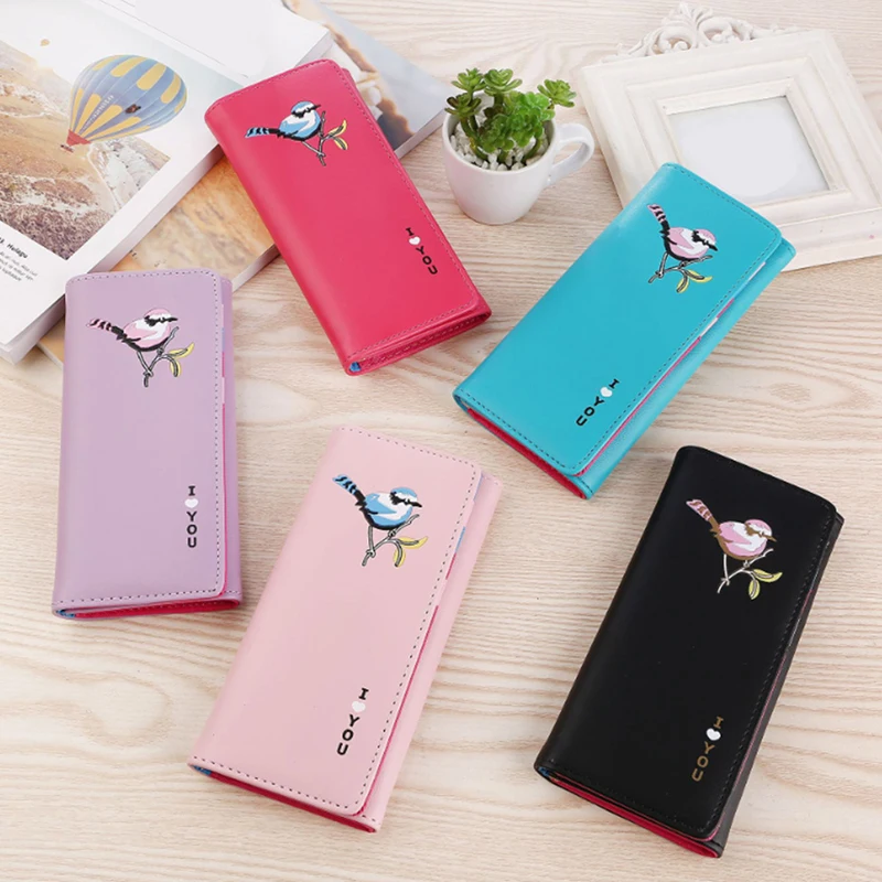 Girl cute wallet cartoon children 3 fold short wallets and ladies coin purses female card holder small |