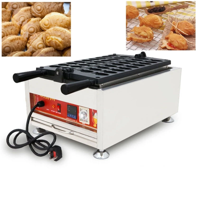 

Digital Display goldfish waffle machine Mini Custard Taiyaki Cafe Snacks waffle maker baker fish shaped waffle making machine