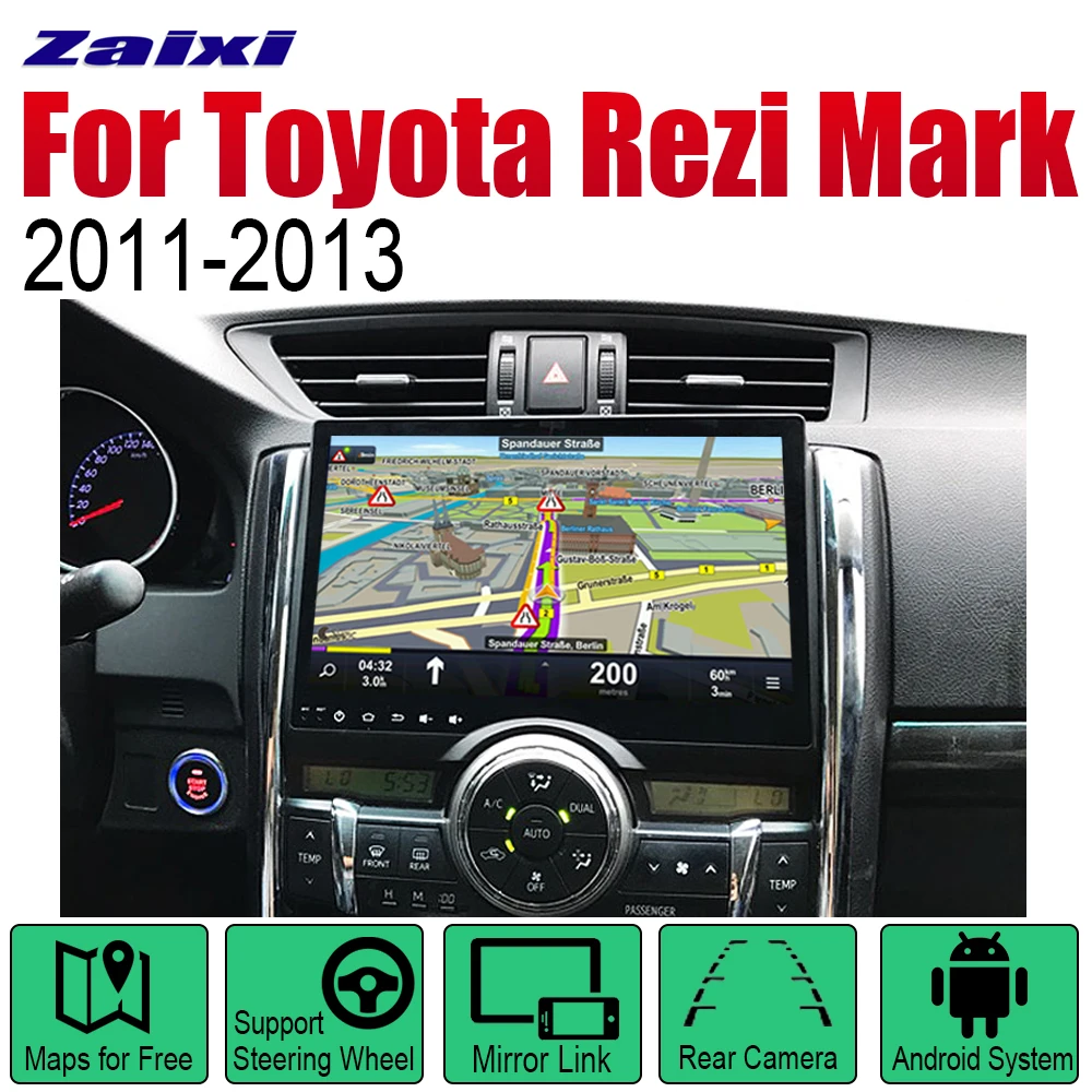 ZaiXi Android Автомагнитола Стерео gps навигация для Toyota Rezi Mark 2011~ 2013 Bluetooth wifi 2din автомобильное радио стерео Мультимедиа
